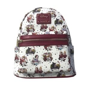 Disney Loungefly Snow White Tattoo Mini Backpack Seven Dwarfs Witch White Red
